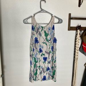 Anthropologie embroidered floral tank top M